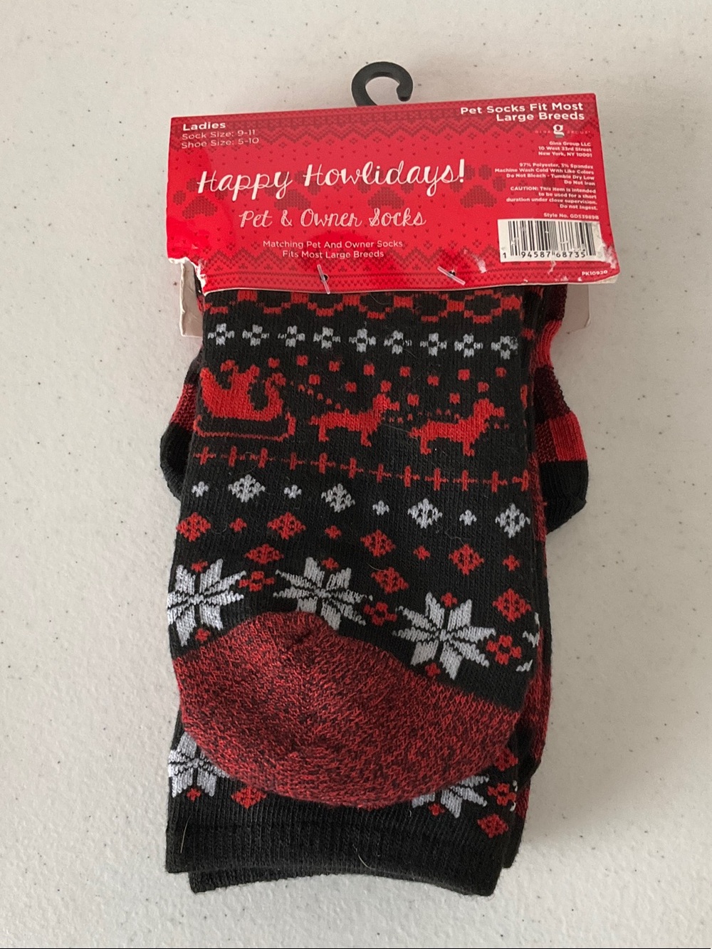 Happy Howlidays Pet & Owner Crew Socks